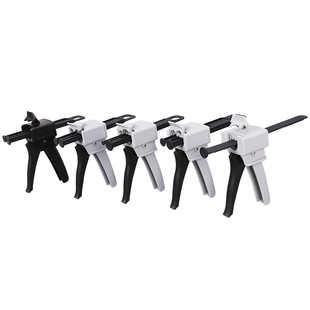 AB胶枪双管手动推进式 50ml点胶针筒专用1比1/1比2通用 金属部件