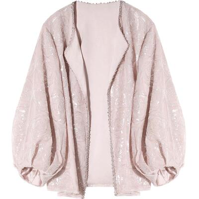 COCOBELLA亮片盘绣钻饰外套