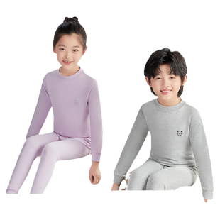 儿童秋衣秋裤套装纯棉男童保暖内衣女童上衣A类打底全棉2023新款