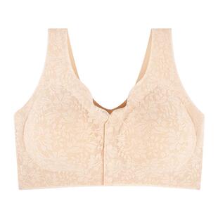 好波新品内衣女妈妈文胸胸罩前开扣文胸中老年收副乳胸罩HW2521