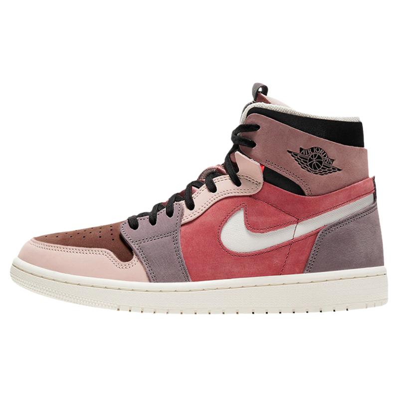 油腻叔 Air Jordan 1 Zoom AJ1脏粉高帮篮球鞋拼接女鞋CT0979-602