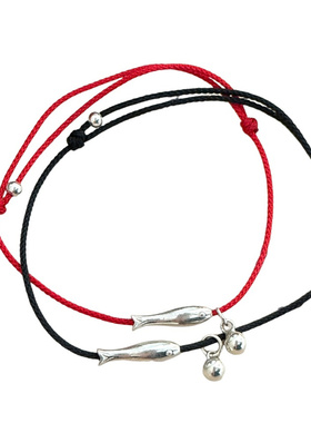 2024年新款锦鲤红绳手链纯银小众