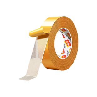 得力网格布基双面胶带不留痕高粘度强力固定粘贴胶地毯防水透明无痕婚房布置耐高温春联对联专用地垫革免打孔