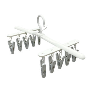 便携式可折叠多夹子晾衣架学生宿舍夹袜子内衣晾晒架室内晾衣神器