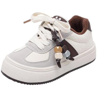 巴布豆童鞋儿童二棉板鞋2025新款男孩加绒运动鞋冬季男童加厚鞋子