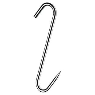 腊肉挂钩不锈钢S型晒腊鱼挂烤鸭香肠猪肉尖头勾子加粗S钩挂肉钩子