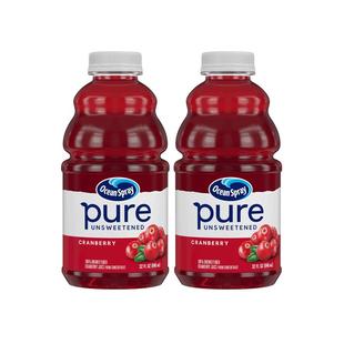 优鲜沛100%纯蔓越莓汁进口果汁饮料调酒饮品浓缩汁无糖添加果饮