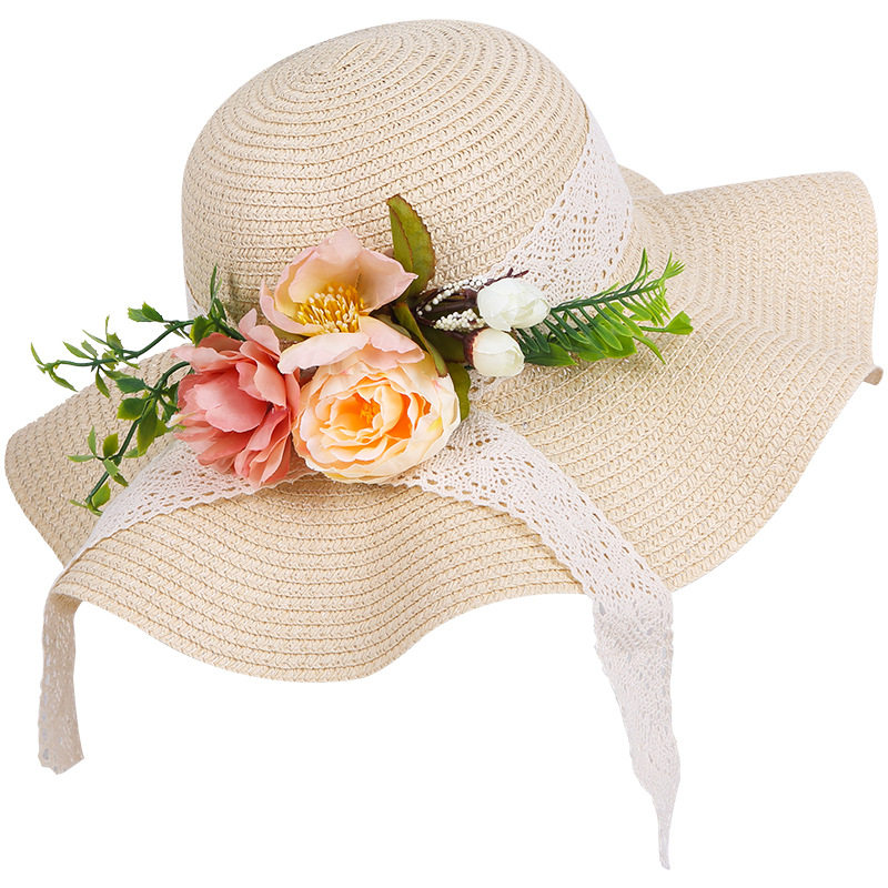 端午节手工diy花艺草帽材料