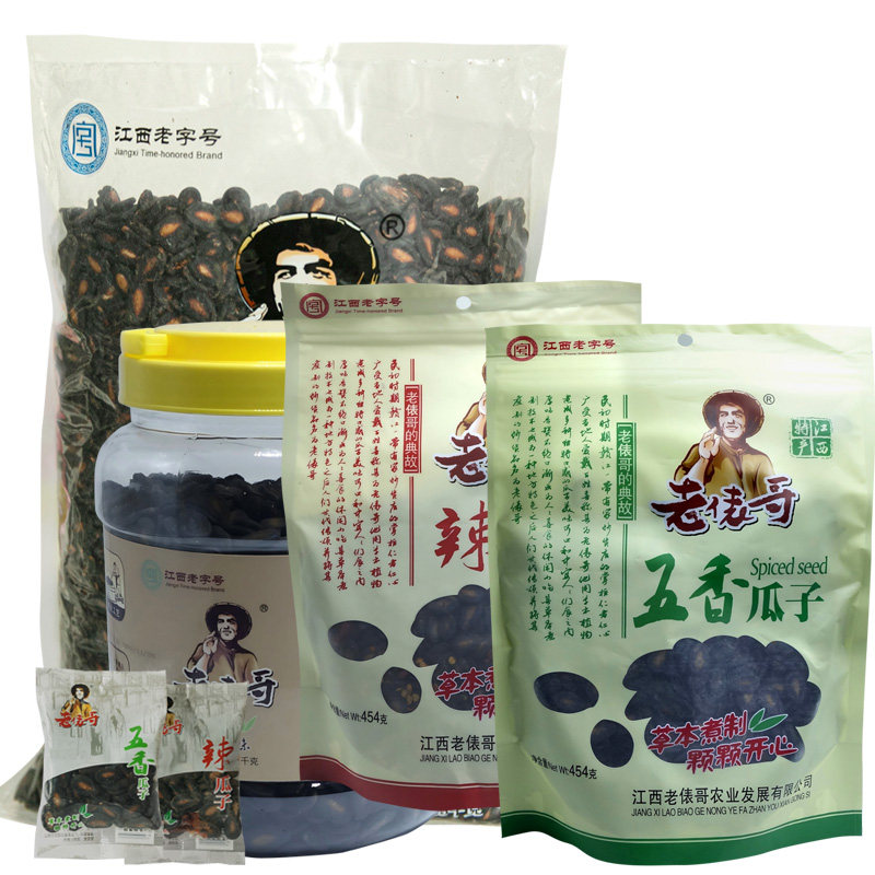老俵哥水煮西瓜子辣五香味颗粒大