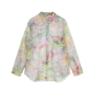 【季末折扣】JNBY/江南布衣25夏衬衫桑蚕丝长袖直筒5P6214270