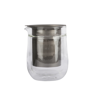 SLIVERANT/银蚁钛滤网双层泡茶器家用户外随身便携茶具旅行快客杯