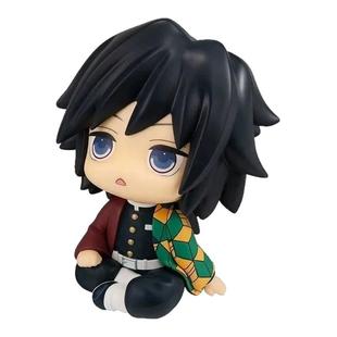 鬼灭之刃时透无一郎富冈义勇大头掌中坐姿动漫手 办玩具公仔