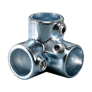 DN20镀锌铁管连接件围栏护栏淘气堡接头展示货架6分管植物棚三通