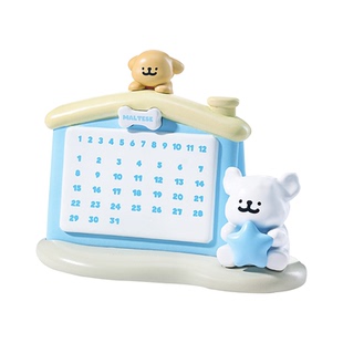 言仓线条小狗日历台历实用高颜值万年历居家创意女生新年生日礼物