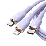 铂信适用数据线三合一充电器线液态100W超级快充三头苹果华为vivo安卓一拖三Typec手机iPhone多头多功能车载3