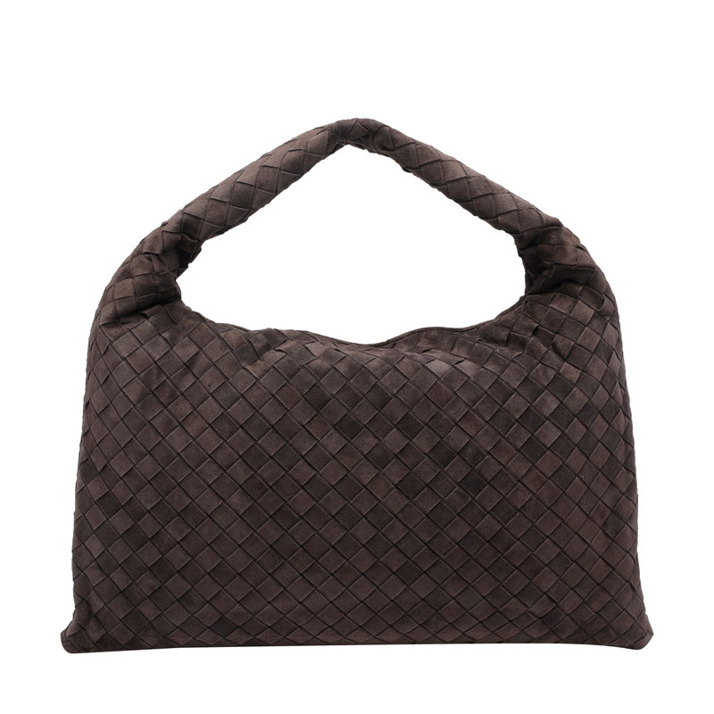 BOTTEGA VENETA 女士hop 棕色麂皮腋下包 26早春新款BV意大利代购