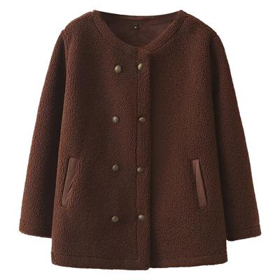 2025秋冬羊羔绒皮毛一体大衣外套