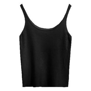 大码冰丝吊带背心女夏季西装内搭外穿纯色胖mm遮副乳针织无袖上衣