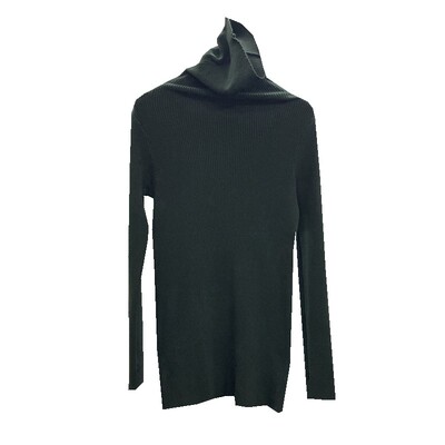 冬季新款黑色宽松显瘦长袖针织衫