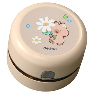 得力桌面吸尘器吸橡皮擦屑机铅笔屑灰清洁器小学生用键盘桌上清理神器迷你微小型电动儿童大吸力吸灰机充电款