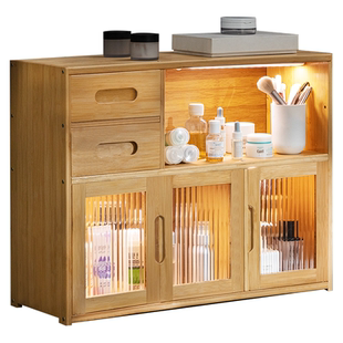 桌面收纳盒收纳柜茶具展示柜子餐具化妆品储物柜水杯子置物架厨房