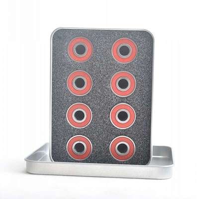 轮滑板轴承608RS溜旱冰鞋轮子配件ABEC-7盒装16个红盖漂移板轴承