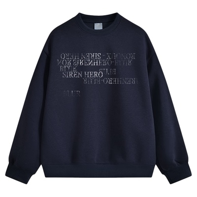 美式复古嘻哈潮牌重磅圆领卫衣女