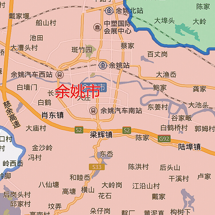 2023新款宁波市地图贴图 办公室挂图 高清防水墙壁装饰画定制地图