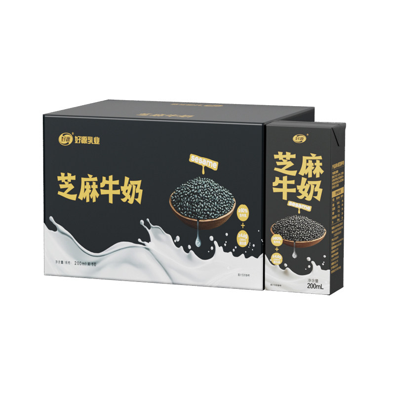 好源黑芝麻牛奶200*10盒早餐奶