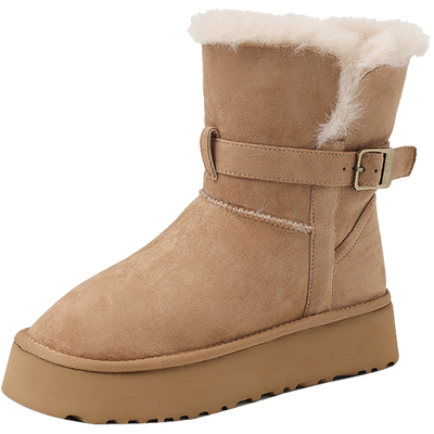 精选●手工真皮厚底雪地靴！