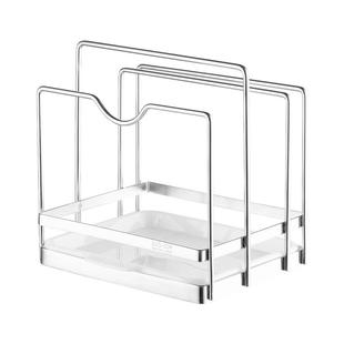 onlycook 304不锈钢砧板架锅盖放置器厨房台面菜板案板收纳沥水架