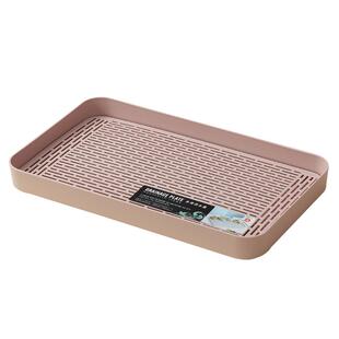 双层沥水盘塑料长方形家用杯子放置盘沥水架客厅果盘茶水托盘茶盘