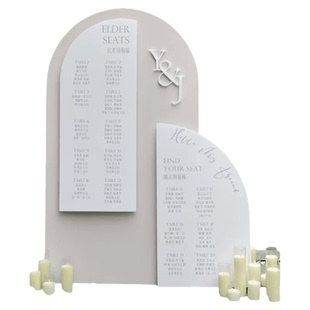 结婚订婚婚礼宴会席位图kt板宾客名单迎宾牌生日宴座位表指引定制