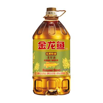 金龙鱼压榨特香菜籽油5L非转基因物理压榨家用炒菜烹饪食用植物油