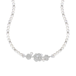 周大生淡水珍珠项链时尚简约套链优雅蝴蝶结锁骨链颈链送妈妈礼物