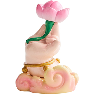 办公室玄学好运招财工位情绪稳定神器桌面解压佛手摆件装饰品礼物