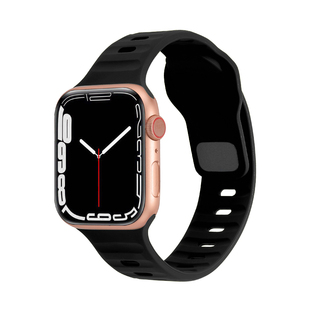 CLOUDHIS适用iWatchS9液态硅胶表带applewatchS8新款运动透气防水苹果手表高级感夏Ultra运动表带男女星光色