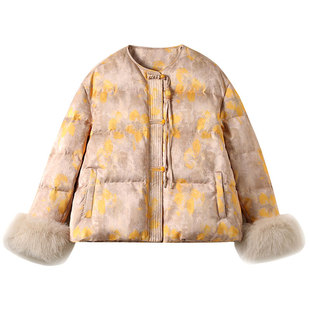 新中式贵气超好看羽绒服国风女装冬季2025新款今年流行爆款小个子