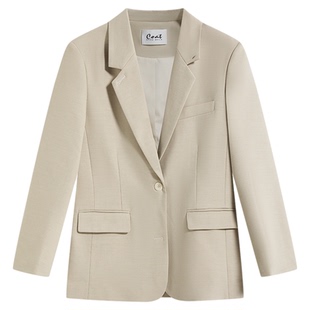 movk藏青色西装外套女2026年秋季新款轻职场通勤面试职业正装套装