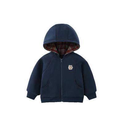 齐齐熊秋冬款宝宝加绒外套