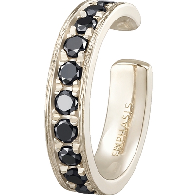 「融」系列丝锻合金黑钻石耳骨夹