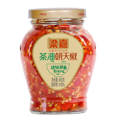 湖南梁嘉茶油朝天椒瓶装