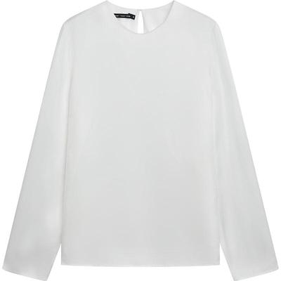 播TOMMY ZHONG联名圆领衬衫女商场同款气质修身衬衣BDR2HD1207