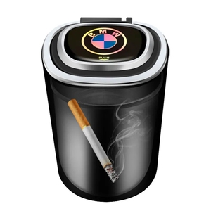 车载烟灰缸个性创意多功能汽车用烟灰缸带盖灯出风口悬挂式男车内
