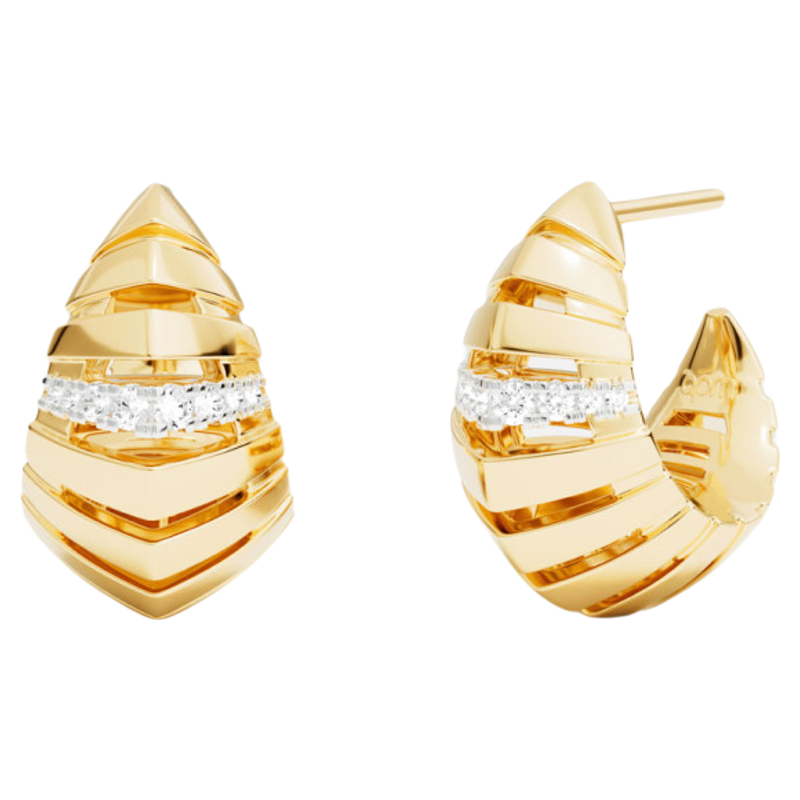 APM Monaco Rayon de Soleil耳环金黄色密镶耳饰送人生日新年礼物