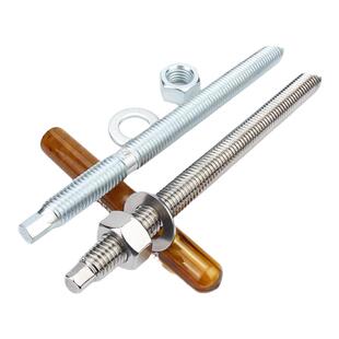 4.8化学膨胀螺栓高强度8.8级镀锌加长化学锚栓螺丝含药剂12M20M24