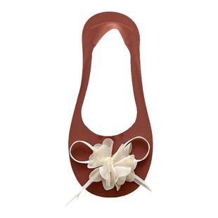 女生夏季冰丝薄不掉跟高棉袜底配凉鞋硅胶透气甜美浅口个性隐形袜