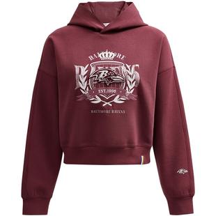 SEASON HIGH女装25新款NFL联名本命年独特红色宽松短款连帽卫衣