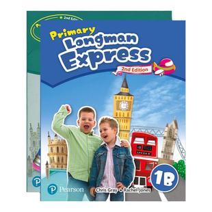 原版进口香港朗文小学英语Primary Longman Express 1B学生书+workbook 培生PLE第二版民办小学教材一年级下练习册答案音频朗文家
