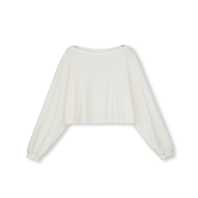 PREPREWORKS羊毛露肩针织T恤